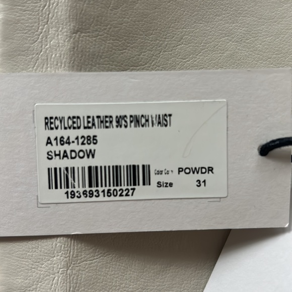 Agolde Pinch Waist Leather Pants NWT - Picture 5 of 5